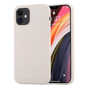 For iPhone 12 mini GOOSPERY SILICONE Solid Color Soft Liquid Silicone Shockproof Soft TPU Case(Stone Grey)