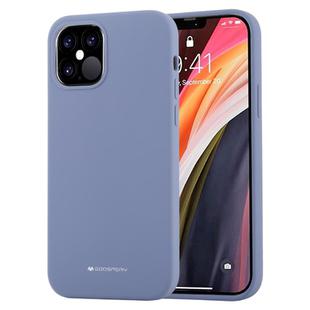 For iPhone 12 / 12 Pro GOOSPERY SILICONE Solid Color Soft Liquid Silicone Shockproof Soft TPU Case(Lavender Grey)