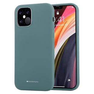 For iPhone 12 / 12 Pro GOOSPERY SILICONE Solid Color Soft Liquid Silicone Shockproof Soft TPU Case(Green)
