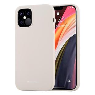 For iPhone 12 Pro Max GOOSPERY SILICONE Solid Color Soft Liquid Silicone Shockproof Soft TPU Case(Stone Grey)
