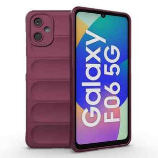 For Samsung Galaxy F06 5G Magic Shield TPU + Flannel Phone Case(Wine Red)