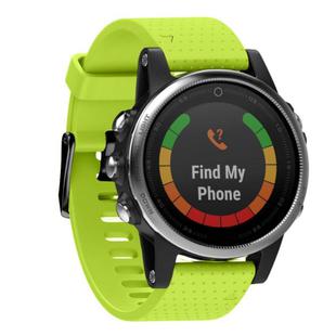 For Garmin QuickFit 20mm Kalebol Dot Texture Silicone Watch Band(Lemon Green)