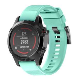 For Garmin QuickFit 22mm Kalebol Triangle Texture Silicone Watch Band(Teal)