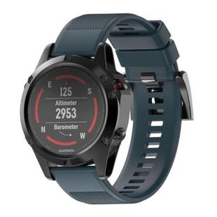 For Garmin QuickFit 26mm Kalebol Triangle Texture Silicone Watch Band(Navy Blue)