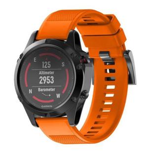 For Garmin QuickFit 26mm Kalebol Triangle Texture Silicone Watch Band(Orange)
