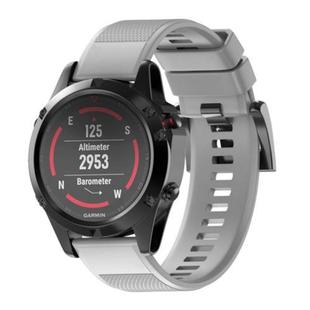 For Garmin QuickFit 26mm Kalebol Triangle Texture Silicone Watch Band(Grey)