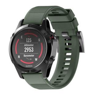For Garmin QuickFit 26mm Kalebol Triangle Texture Silicone Watch Band(Army Green)