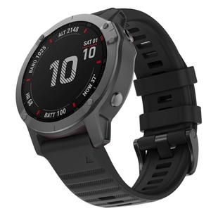 For Garmin QuickFit 22mm Kalebol Concave Texture Silicone Watch Band(Black)