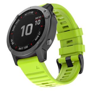 For Garmin QuickFit 22mm Kalebol Concave Texture Silicone Watch Band(Lemon Green)