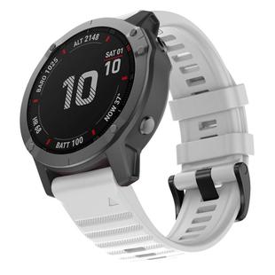 For Garmin QuickFit 26mm Kalebol Concave Texture Silicone Watch Band(White)