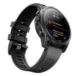 For Garmin QuickFit 20mm Kalebol Ladder Silicone Watch Band(Black)