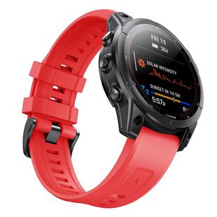 For Garmin QuickFit 22mm Kalebol Ladder Silicone Watch Band(Red)