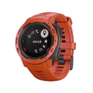 For Garmin Instinct 22mm Kalebol Steel Buckle Silicone Watch Band(Flame Red)