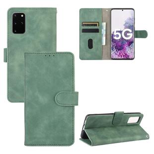 For Samsung Galaxy S20 Plus Solid Color Skin Feel Magnetic Buckle Horizontal Flip Calf Texture PU Leather Case with Holder & Card Slots & Wallet(Green)