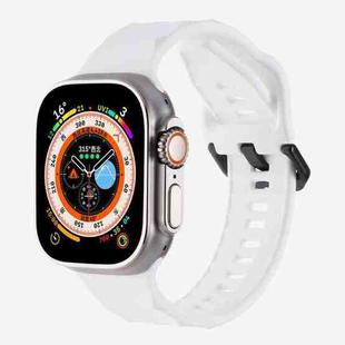 For Apple Watch 46mm / 49mm / 45mm / 44mm Kalebol Ripple Sports Silicone Strap(White)