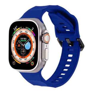 For Apple Watch 46mm / 49mm / 45mm / 44mm Kalebol Ripple Sports Silicone Strap(Royal Blue)