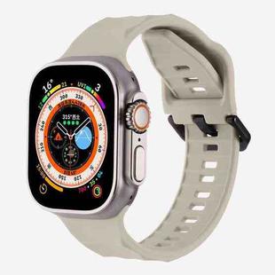 For Apple Watch 46mm / 49mm / 45mm / 44mm Kalebol Ripple Sports Silicone Strap(Starlight)
