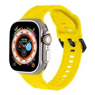 For Apple Watch 42mm / 41mm / 40mm / 38mm Kalebol Ripple Sports Silicone Strap(Yellow)