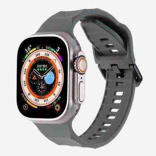 For Apple Watch 42mm / 41mm / 40mm / 38mm Kalebol Ripple Sports Silicone Strap(Dark Grey)