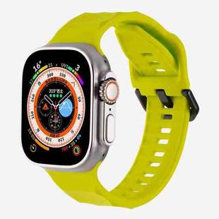 For Apple Watch 42mm / 41mm / 40mm / 38mm Kalebol Ripple Sports Silicone Strap(Fluorescent Green)