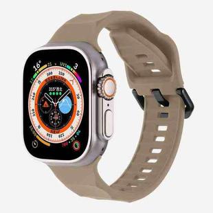 For Apple Watch 42mm / 41mm / 40mm / 38mm Kalebol Ripple Sports Silicone Strap(Brown)