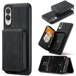 For Samsung Galaxy S25 Edge 5G JEEHOOD J02 Magnetic Zipper Horizontal Flip Leather Phone Case(Black)