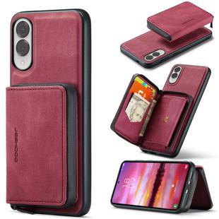 For Samsung Galaxy S25 Edge 5G JEEHOOD J02 Magnetic Zipper Horizontal Flip Leather Phone Case(Red)
