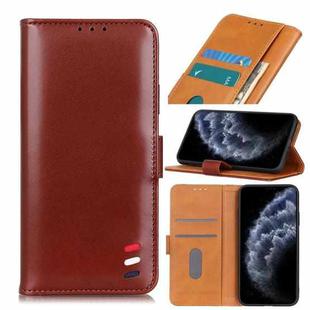 For iPhone 11 Pro 3-Color Pearl Texture Magnetic Buckle Horizontal Flip PU Leather Case with Card Slots & Wallet & Holder(Brown)
