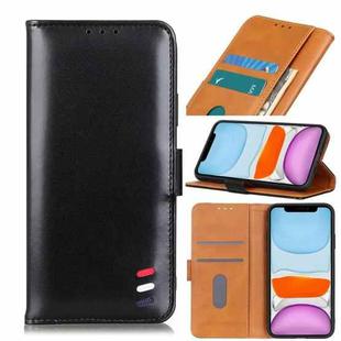 For iPhone 11 3-Color Pearl Texture Magnetic Buckle Horizontal Flip PU Leather Case with Card Slots & Wallet & Holder(Black)