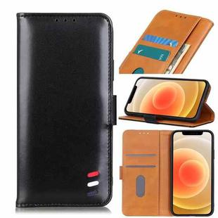For iPhone 12 mini 3-Color Pearl Texture Magnetic Buckle Horizontal Flip PU Leather Case with Card Slots & Wallet & Holder(Black)
