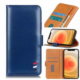 For iPhone 12 mini 3-Color Pearl Texture Magnetic Buckle Horizontal Flip PU Leather Case with Card Slots & Wallet & Holder(Blue)