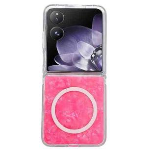 For Xiaomi Mix Flip Pearlescent Shell Texture MagSafe Phone Case(Red)