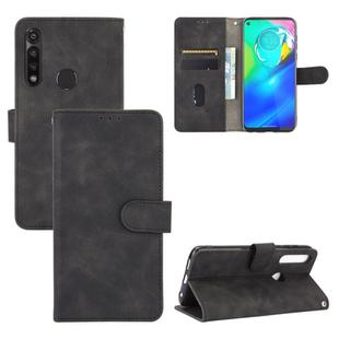 For Motorola Moto G Power / G8 Power(US Version) Solid Color Skin Feel Magnetic Buckle Horizontal Flip Calf Texture PU Leather Case with Holder & Card Slots & Wallet(Black)