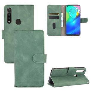 For Motorola Moto G Power / G8 Power(US Version) Solid Color Skin Feel Magnetic Buckle Horizontal Flip Calf Texture PU Leather Case with Holder & Card Slots & Wallet(Green)