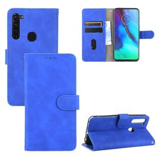 For Motorola Moto G Stylus / G Pro Solid Color Skin Feel Magnetic Buckle Horizontal Flip Calf Texture PU Leather Case with Holder & Card Slots & Wallet(Blue)