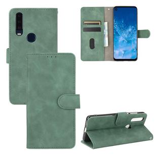 For Motorola Moto P40 Power / One Action Solid Color Skin Feel Magnetic Buckle Horizontal Flip Calf Texture PU Leather Case with Holder & Card Slots & Wallet(Green)