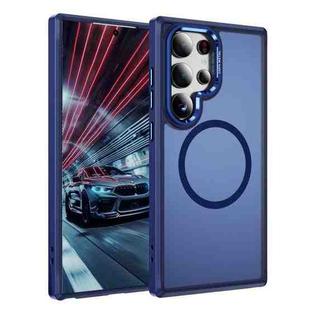 For Samsung Galaxy S24 Ultra 5G Hardware Lens Protection MagSafe Magnetic PC Hybrid TPU Phone Case(Blue)