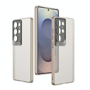 For Samsung Galaxy S25 Ultra 5G GKK Semi-transparent Skin Feel Scale Lens PC Phone Case(Titanium Grey)