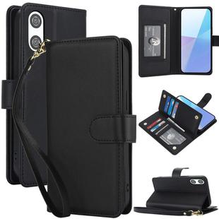 For Sony Xperia 10 VI Multi-Card Wallet RFID Leather Phone Case(Black)