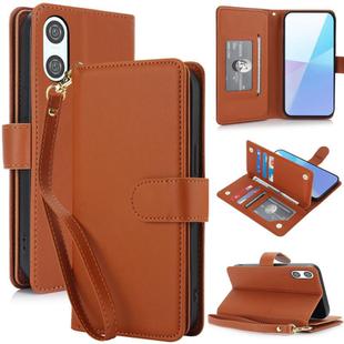 For Sony Xperia 10 VI Multi-Card Wallet RFID Leather Phone Case(Brown)