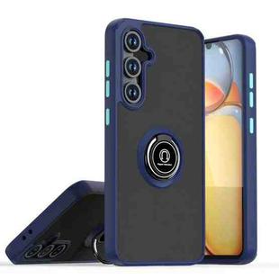 For Samsung Galaxy S24 FE 5G Q Shadow 1 Series TPU + PC Phone Case with Ring(Royal Blue)