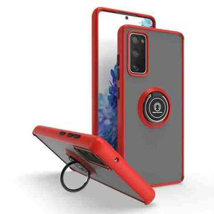 For Samsung Galaxy S20 FE 5G Q Shadow 1 Series TPU + PC Phone Case with Ring(Red)