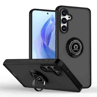 For Samsung Galaxy M55 / F55 / C55 5G Q Shadow 1 Series TPU + PC Phone Case with Ring(Black+Black)