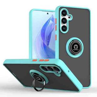 For Samsung Galaxy M55 / F55 / C55 5G Q Shadow 1 Series TPU + PC Phone Case with Ring(Sky Blue)