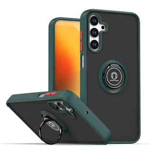 For Samsung Galaxy M15 5G / F15 5G Q Shadow 1 Series TPU + PC Phone Case with Ring(Dark Green)