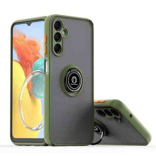 For Samsung Galaxy M54 5G Q Shadow 1 Series TPU + PC Phone Case with Ring(Army Green)