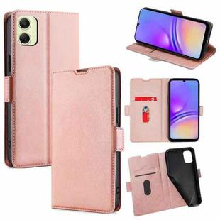 For Samsung Galaxy A05 4G Ultra-thin Voltage Side Buckle Horizontal Flip Leather Phone Case(Rose Gold)