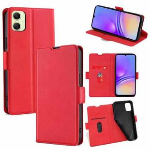 For Samsung Galaxy A05 4G Ultra-thin Voltage Side Buckle Horizontal Flip Leather Phone Case(Red)