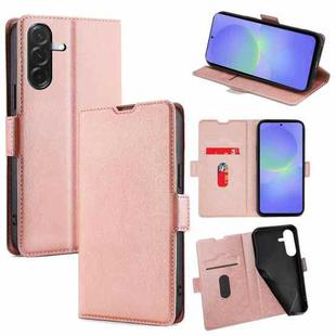 For Samsung Galaxy A36 5G Ultra-thin Voltage Side Buckle Horizontal Flip Leather Phone Case(Rose Gold)