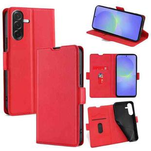 For Samsung Galaxy A36 5G Ultra-thin Voltage Side Buckle Horizontal Flip Leather Phone Case(Red)